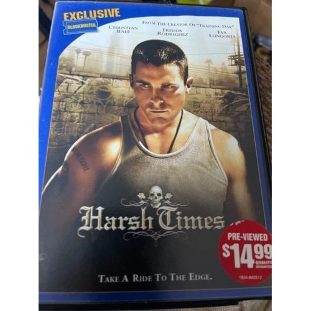 Harsh Times DVD Christian Bale Blockbuster Exclusive Crime Drama Movie